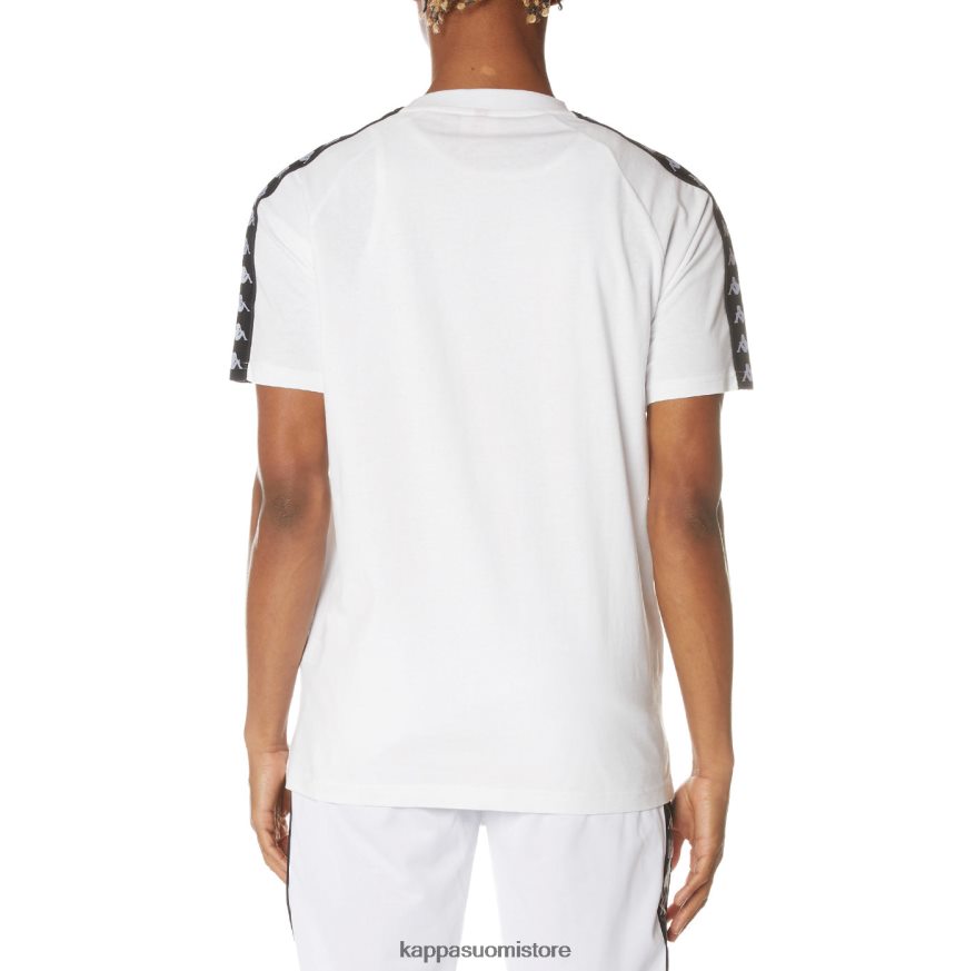 Kappa miehet 222 banda balima t-paita valkoinen musta valkoinen Z088BN192