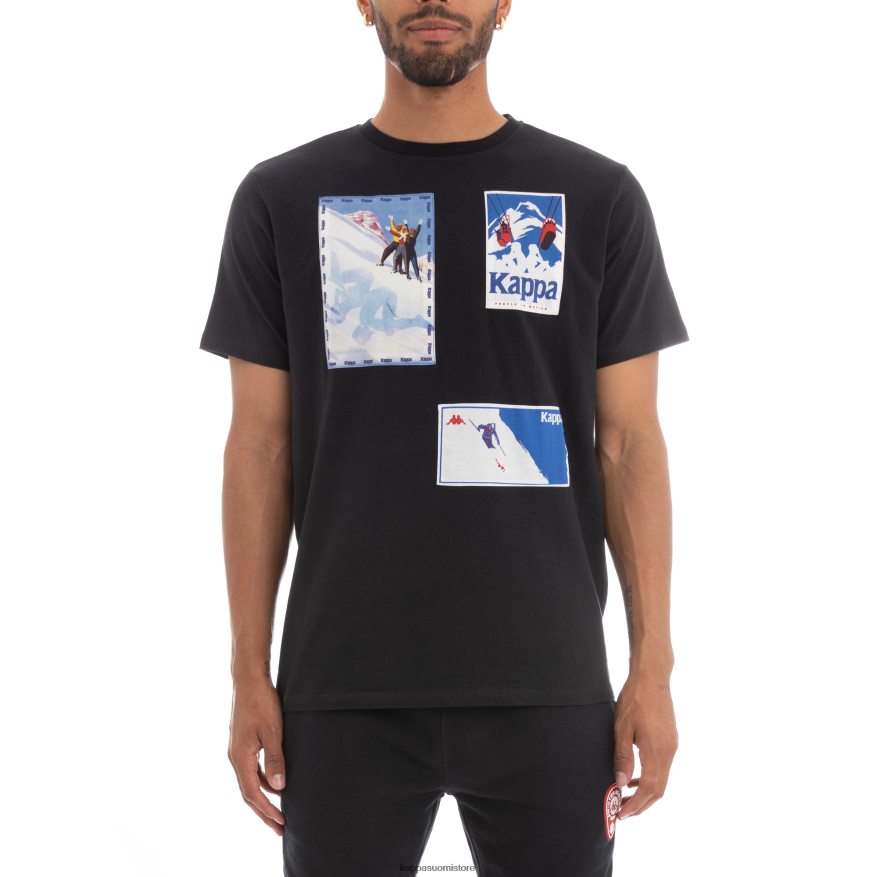 Kappa miehet aito spacer t-paita musta Z088BN179